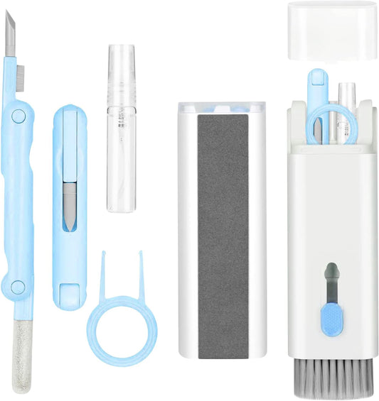 The Ultimate 7-In-1 Cleaning Kit: Tame Your Tech Mess with a Splash of Blue or Pink!