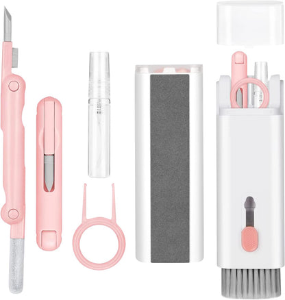 The Ultimate 7-In-1 Cleaning Kit: Tame Your Tech Mess with a Splash of Blue or Pink!